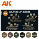 AK-Interactive AK 11774 WWII JAPANESE ARMY AFV COLORS PAINT SET thumbnail