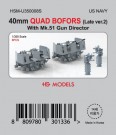 HS Models 1:350 - 40mm Quad Bofors (Late Version 2) with MK-51 thumbnail