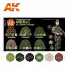 AK-Interactive AK 11632 WOODLAND & FLECKTARN CAMOUFLAGE SET thumbnail