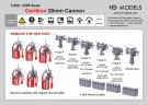 HS Models 1:200 - US Navy Oerlikon 20mm Cannon Type E with Ammo Boxes thumbnail