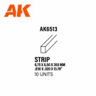 Strips 0.75 x 0.50 x 350mm - STYRENE STRIP thumbnail