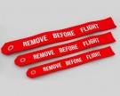ANYZ Remove before flight signs 12,0 mm + 16,0 mm + 20,0 mm + 24,0mm (BLACK)  thumbnail