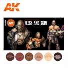 AK-Interactive AK 11621 FLESH AND SKIN COLORS (THE ORIGINAL SELECTION) SET thumbnail