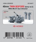 HS Models 1:350 - 40mm Twin Bofors (Early Version 2) with MK-51 thumbnail