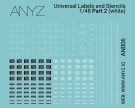 ANYZ Universal Labels and Stencils 1:48 Part 2 (white) thumbnail