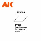 Strips 0.30 x 3.00 x 350mm - STYRENE STRIP thumbnail