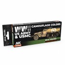 AK-Interactive RCS129 US Army & USMC WWII Camouflage Colors  thumbnail