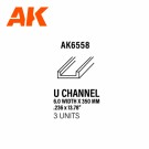 U Channel 6.0 width x 350mm - STYRENE STRIP thumbnail