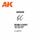 BEAMS H SHAPE 2.0 x 2.0 x 350 mm x 4 units STYRENE thumbnail