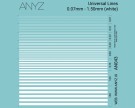 ANYZ Universallinjer 0,07 mm - 1,50 mm (hvit) thumbnail