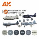 AK-Interactive AK 11729 WWII US Navy & USMC Aircraft Colors Set thumbnail