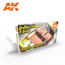 AK-Interactive AK 11684 YELLOW, BROWN & GREY VEHICLE INTERIORS SET  thumbnail