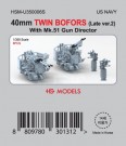 HS Models 1:350 - 40mm Quad Bofors (Early Version 2) with MK-51 thumbnail