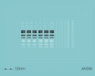 ANYZ Universal Labels and Stencils 1:48 Part 2 (white) thumbnail