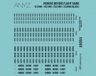 ANYZ Remove before flight signs 12,0 mm + 16,0 mm + 20,0 mm + 24,0mm (BLACK)  thumbnail