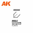 Angle 2.0 x 2.0 x 350mm - STYRENE STRIP thumbnail