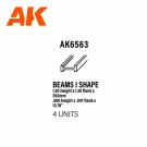 BEAMS I SHAPE 1.5 x 1.2 x 350mm x 4units STYRENE thumbnail