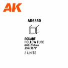 Square hollow tube 6.00x350mm(0,7mm)-STYRENE STRIP thumbnail