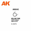 Hollow tube 2.00dx350mm (W.T. 0,7mm)-STYRENE STRIP thumbnail