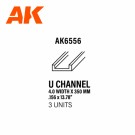 U Channel 4.0 width x 350mm - STYRENE STRIP thumbnail
