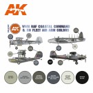 AK-Interactive AK 11728 WWII RAF Coastal Command & RN Fleet Air Arm Colors Set thumbnail