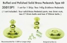 Pontos Model - Buffed and Polished Solid Brass Pedestals Type 60 (35015P1) thumbnail