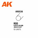 Rod 0.50 diameter x 350mm - STYRENE STRIP thumbnail