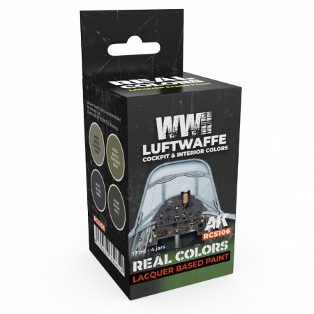 AK-Interactive RCS106 Luftwaffe WWII Cockpit & Interior Colors Set