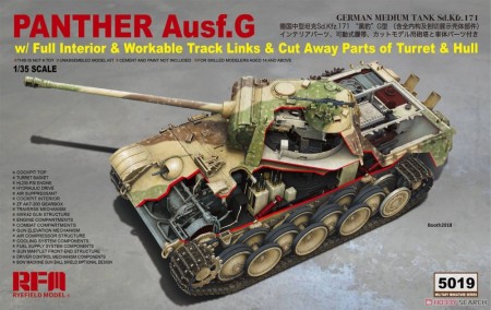 Rye Field Model 1:35 - Panther Ausf.G with Full Interior & Cut Away Parts (5019)