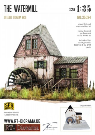 RT-Diorama 35024 Diorama Base: Watermill (1:35)