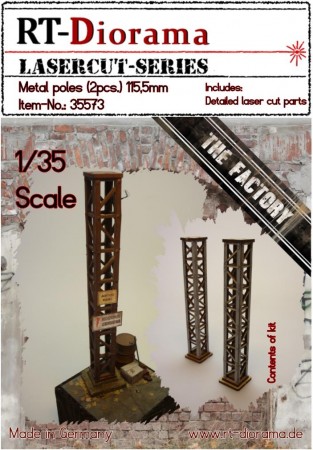 RT-Diorama 1:35 - 35573 Metal Poles (2 pcs - 115,5 mm)