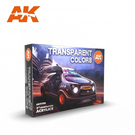 AK-Interactive AK 11758 TRANSPARENT COLORS SET