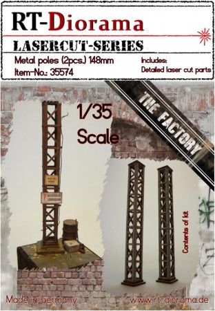 RT-Diorama 1:35 - 35574 Metal Poles (2 pcs - 148 mm)