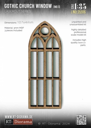 RT-Diorama 1:35 - 35916 Gothic Church Windows No.1