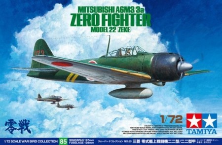 Tamiya 1:72 - Mitsubishi A6M3/3a Zero Fighter Model 22 (Zeke) (60785)