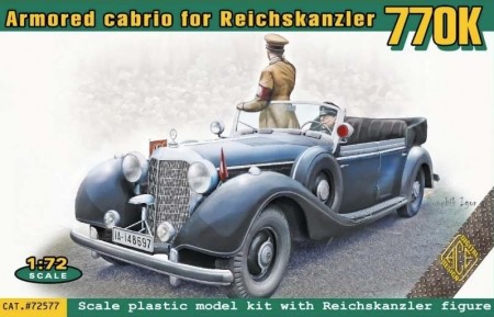 ACE 1:72 - Typ 770K Armored Cabrio for Reichskanzler with Reichskanzler and driver figure (72577)