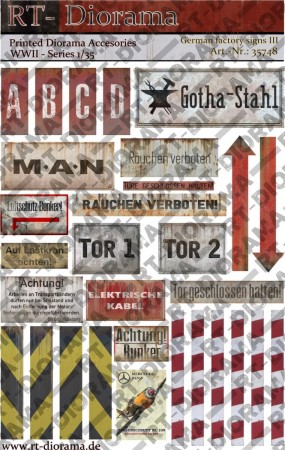 RT-Diorama 1:35 - 35748 German Factory Signs No.3
