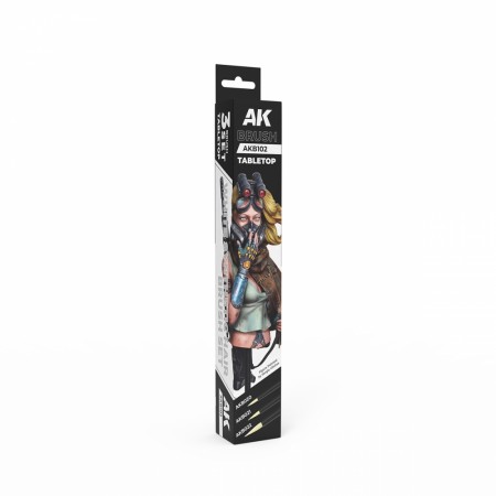 AK-Interactive - Tabletop Synthetic Brushes Set