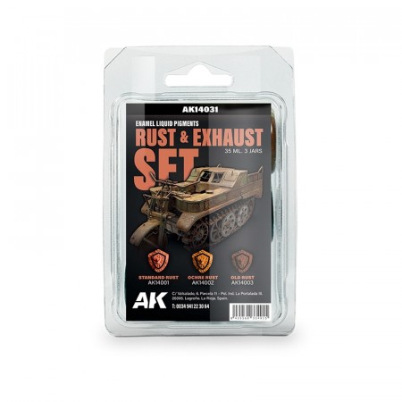 AK-Interactive AK14031 Rust & Exhaust Set - Enamel Liquid Pigment