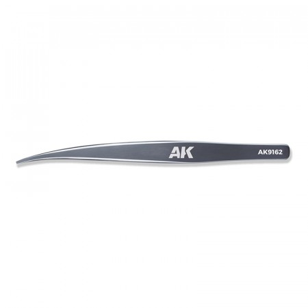 AK Interactive - HG Angled Tweezers 02 Flat-End