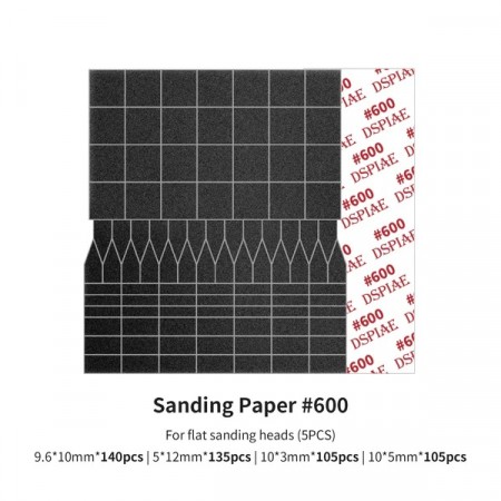 DSPIAE Sanding Paper for Flat Reciprocating Sanding Head #600