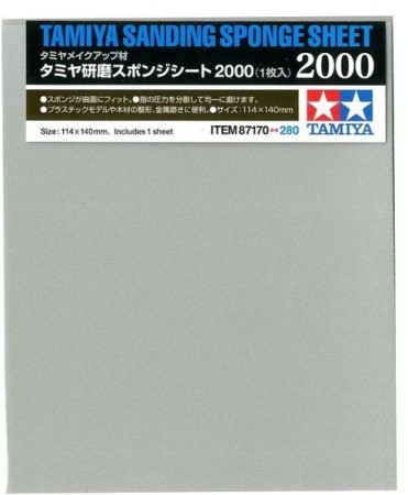 Tamiya 87170 Tamiya Sanding Sponge Sheet P2000