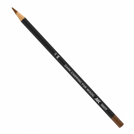 Dark Chipping for wood  - Watercolor Pencil