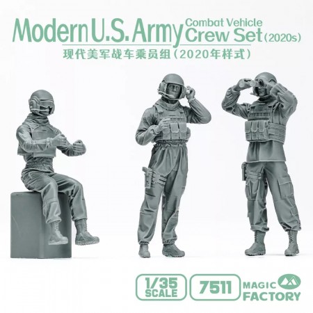 Magic Factory 1:35 - 7511 Modern US Army Combat Vehicle Crew Set (2020s)