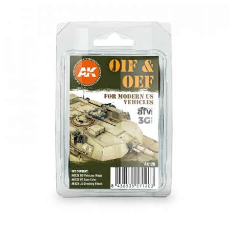 AK-Interactive AK120 OIF & OEF – US Vehicles Weathering Set