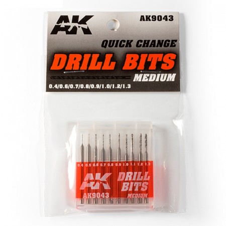 AK Interactive - Drill bits 0,4mm-1,3mm