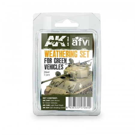 AK-Interactive AK064 Weathering Set for Green Vehicles