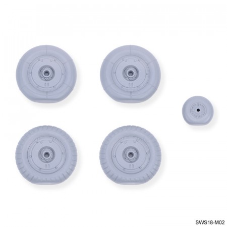 SWS18-M02 Bf 109 G Late Version Weighted Tires（G-6/-14）