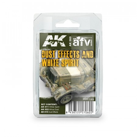 AK-Interactive AK060 Dust Effects and White Spirit Set