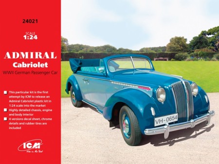 ICM 1:24 - Admiral Cabriolet, WWII German Passenger Car (24021)